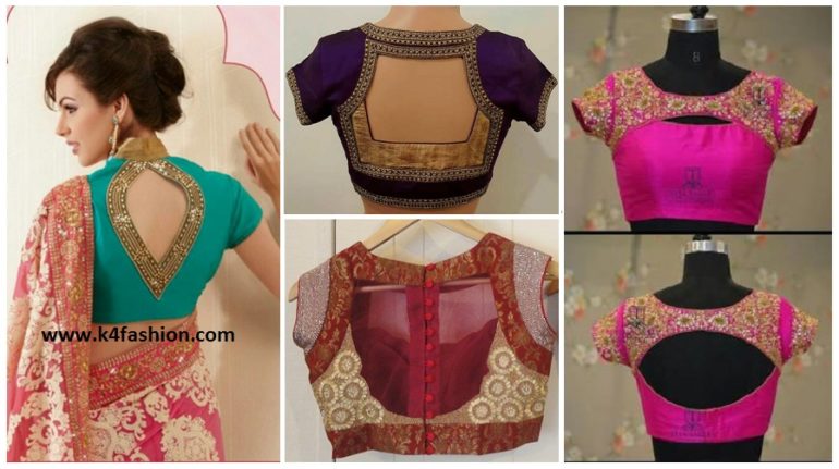 Simple and Stylish Blouse Back Neck Designs