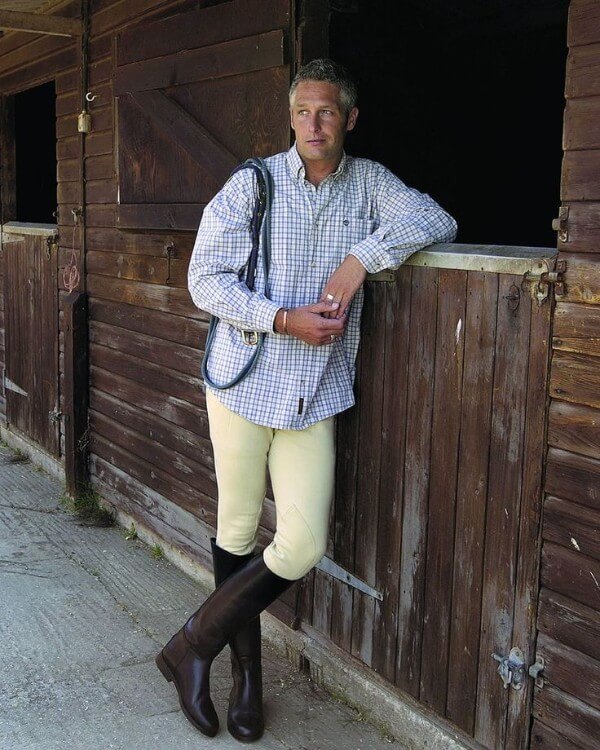 Classic men riding breeches and boots perfect for horseback riding