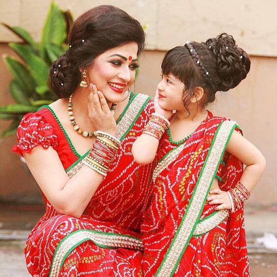 mom and daughter dresses traditional