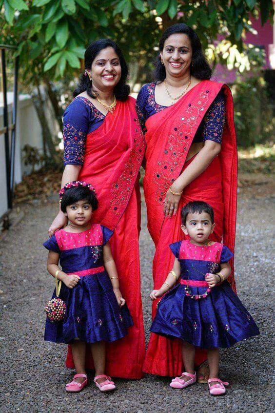 mom and baby traditional dresses