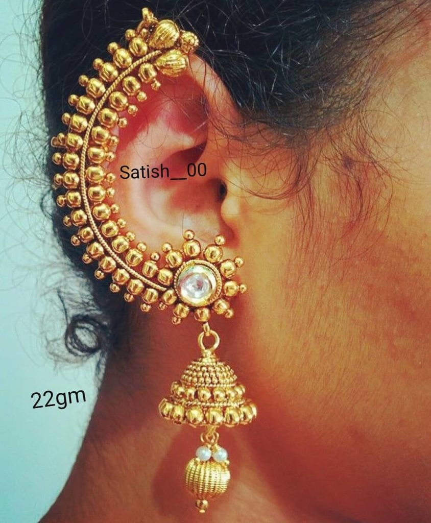 Buy Gold Plated Earrings In A Geometric Design With Uncut Citrine Highlight  Online  Kalki Fashion