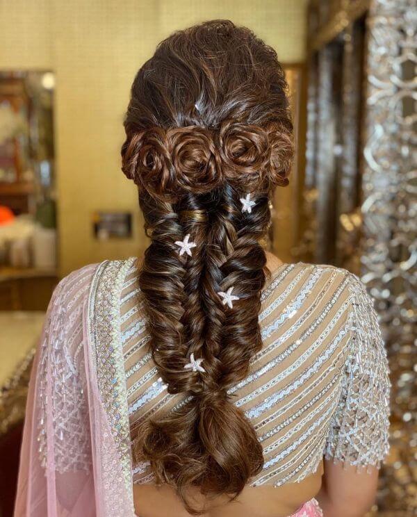 Stunning Open Hair Bridal Hairstyles For Sangeet (14) - K4 Fashion