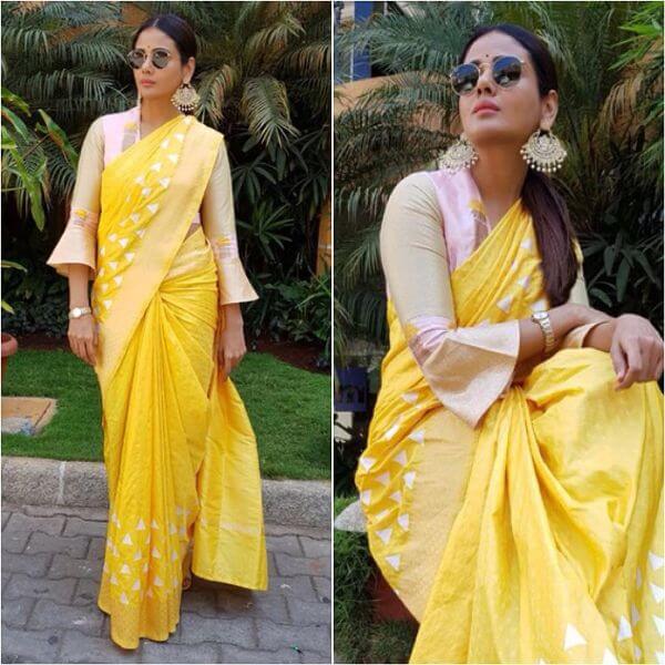 Yellow Bollywood Sarees For Haldi Ceremony (3) - K4 Fashion