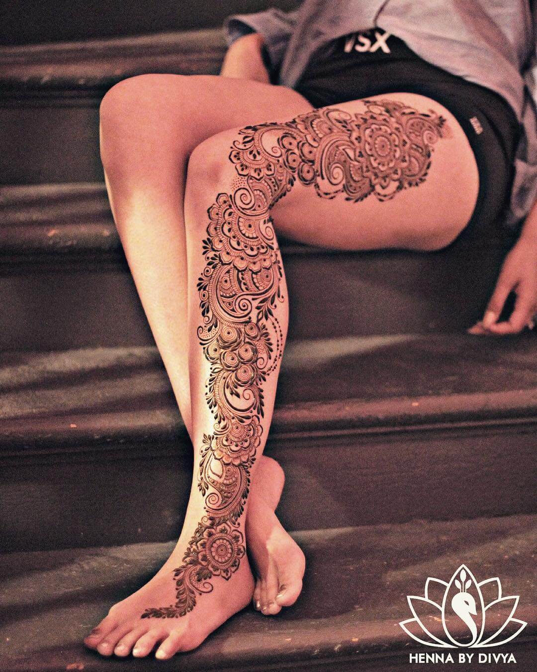 21 Trendy Mandala Tattoo Ideas for Women  StayGlam  Thigh tattoos women Leg  tattoos Mandala tattoo