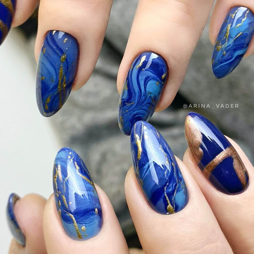 Discover 150+ blue marble gel nails - ceg.edu.vn