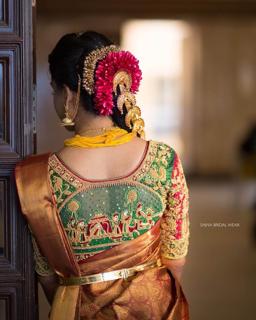 Silk Saree Blouse Back Neck Designs For South Indian Bride 2 K4