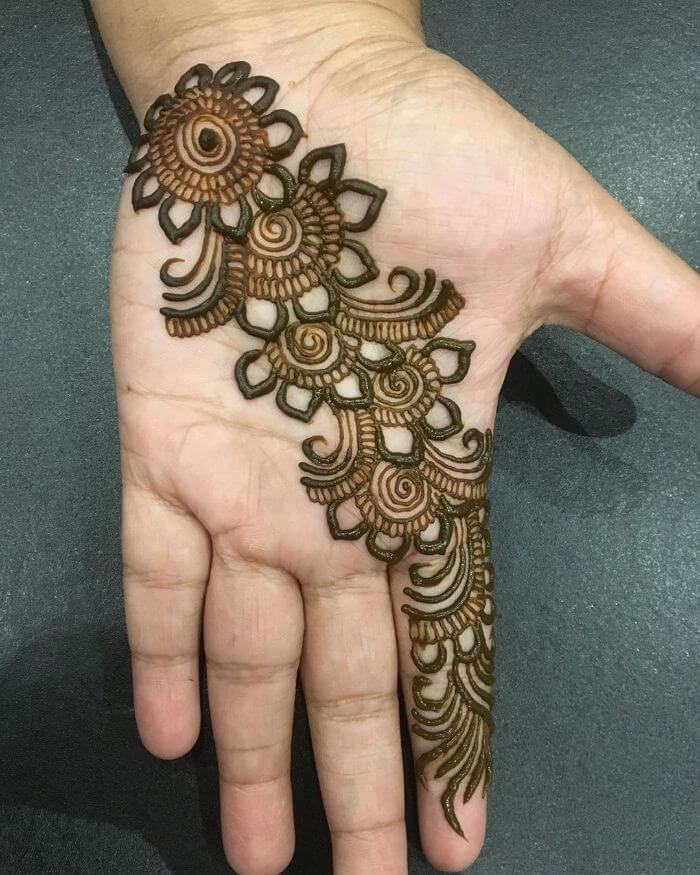 Simple Arabic Mehndi Designs for Front Hand - K4 Fashion