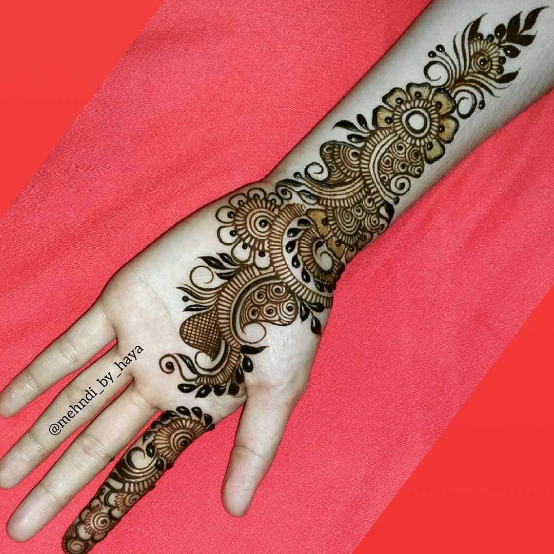 Simple Arabic Mehndi Designs for Left Hand (10) - K4 Fashion