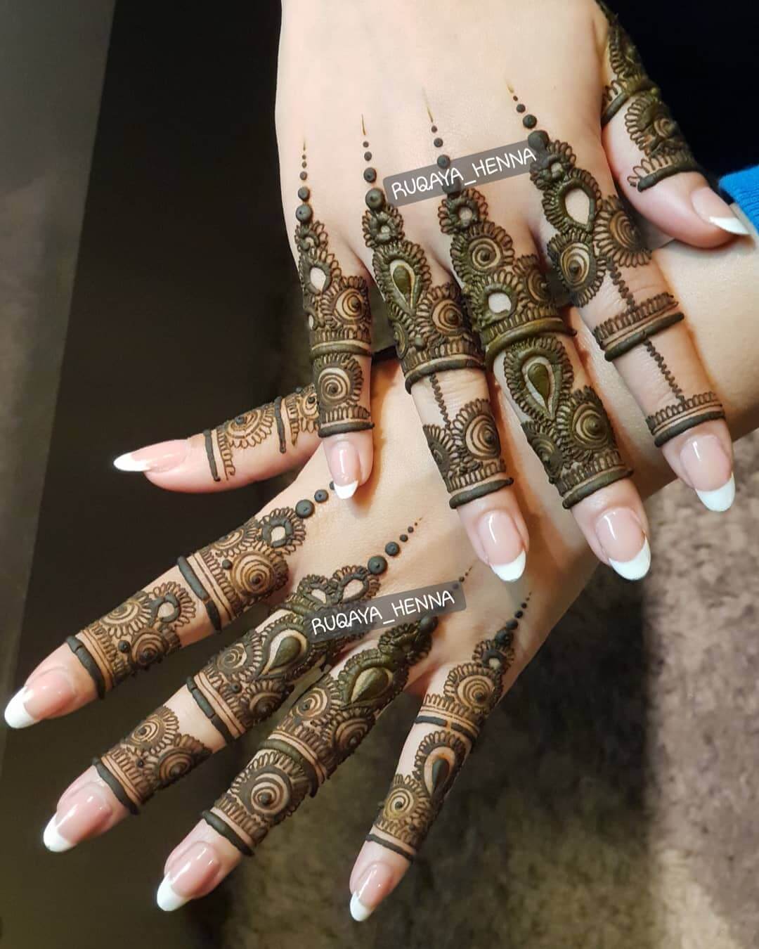 Khafif Mehndi Designs For Fingers Back Side K4 Fashion