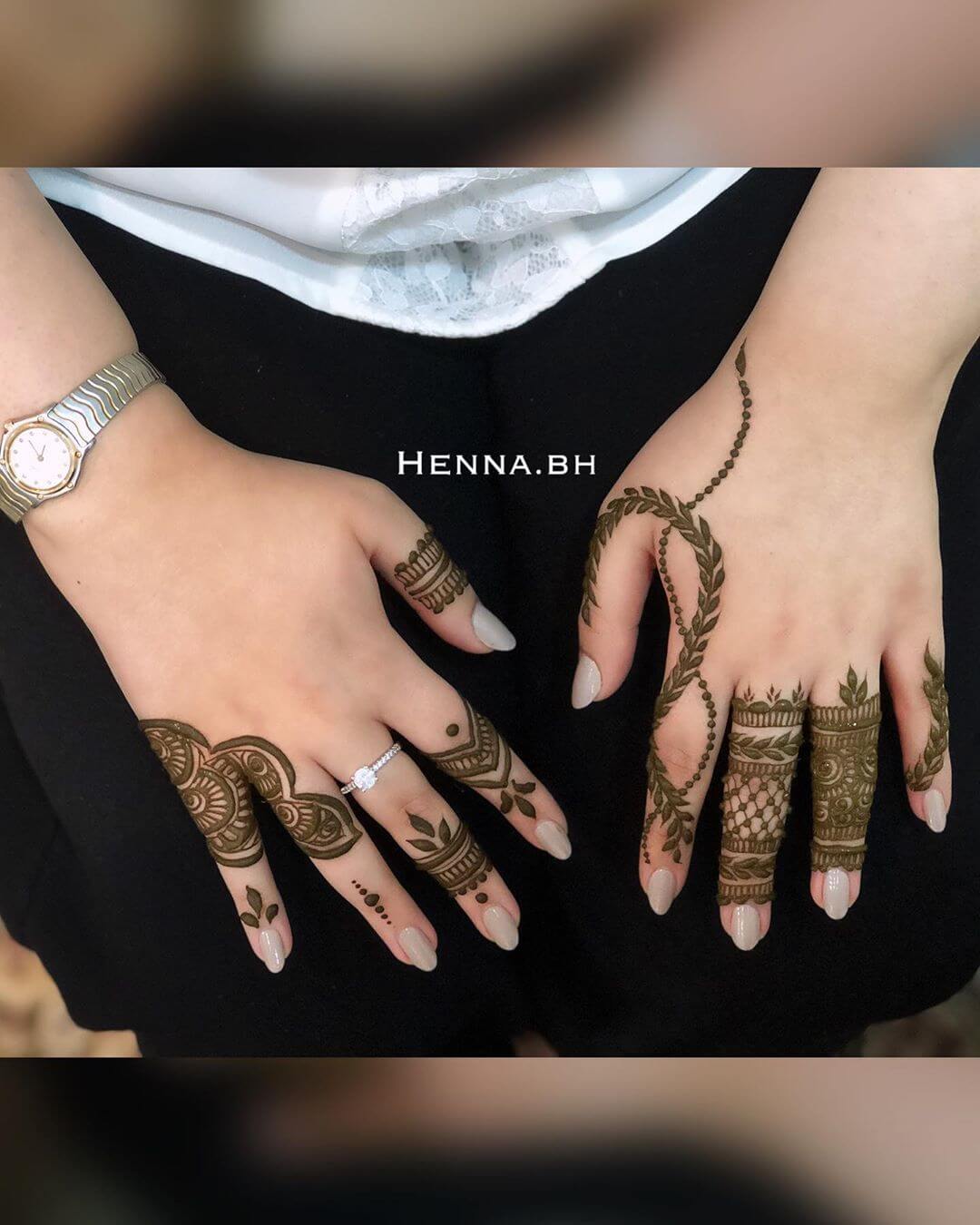 Royal Finger Mehndi Designs in Khafif Style (Back Side) - K4 Fashion