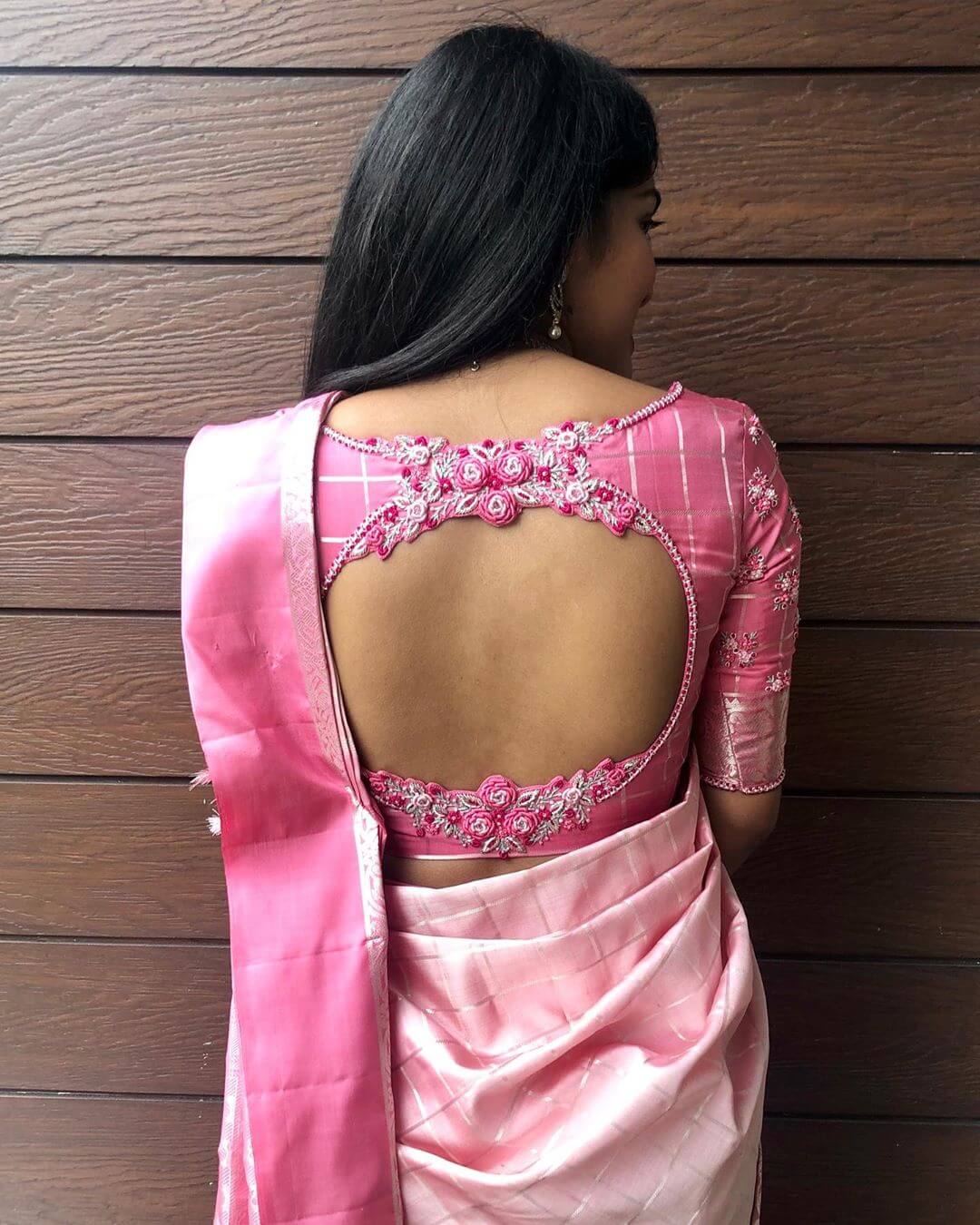 Designer Blouse Back Neck Designs For Silk Sarees (11) - K4 Fashion