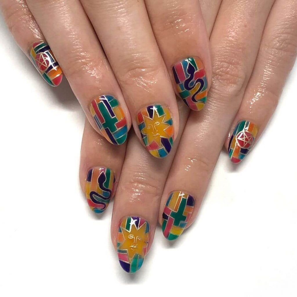 39 Trendy Stained Glass Nail Art Designs - K4 Fashion
