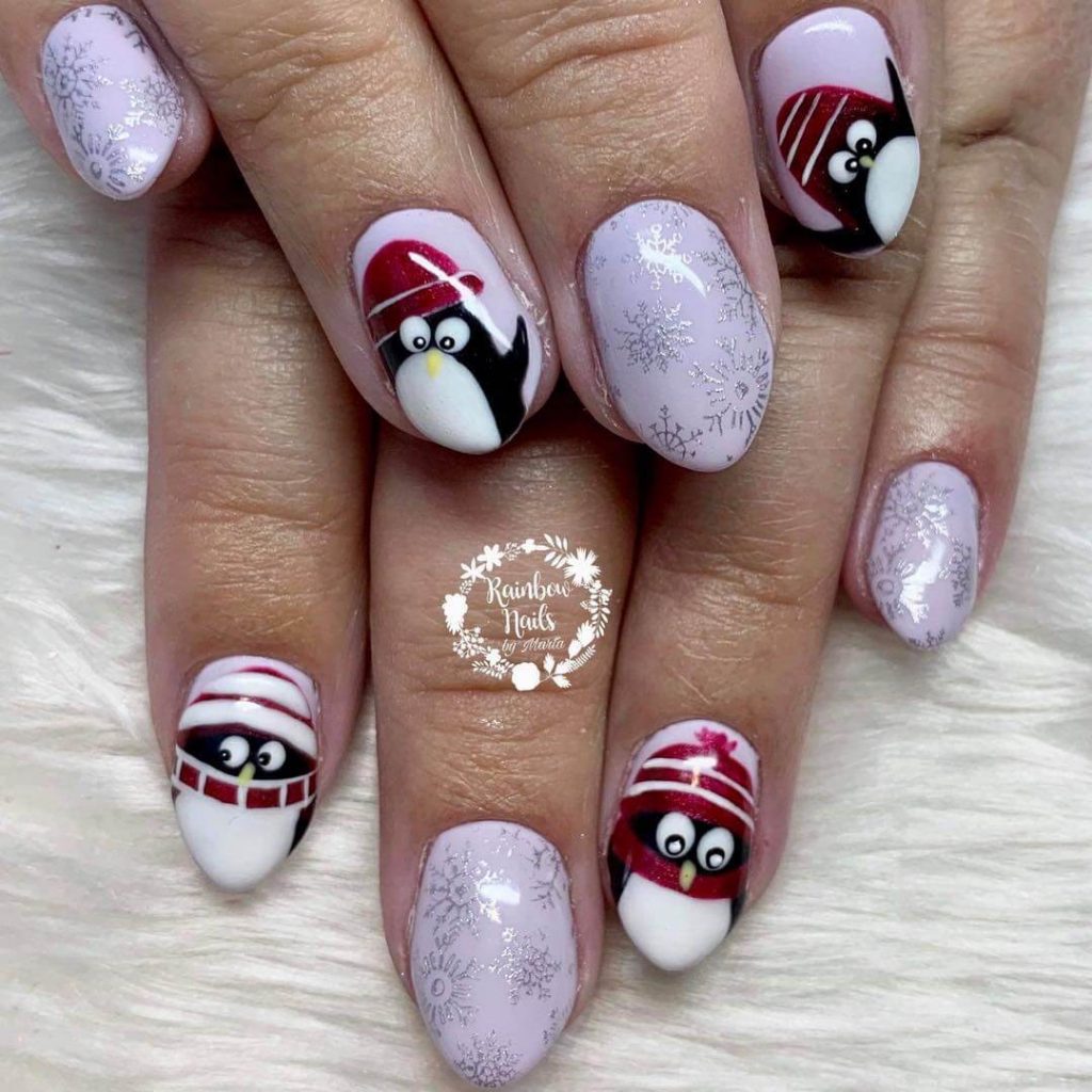 Penguin Nail Art Designs for This Winter - K4 Fashion