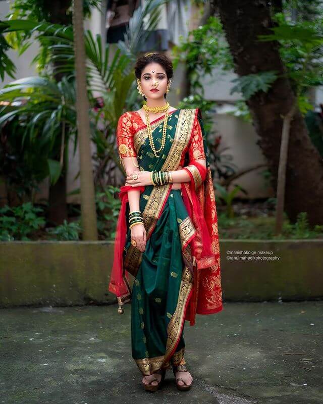 Wear your Nauvari saree makeup look with confidence and grace. Let your  inner beauty shine through and embrace the elegance of tradition!... |  Instagram
