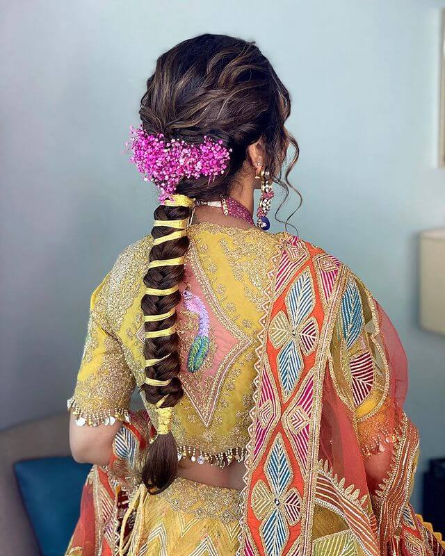 Bridal Braids With Gota String - K4 Fashion