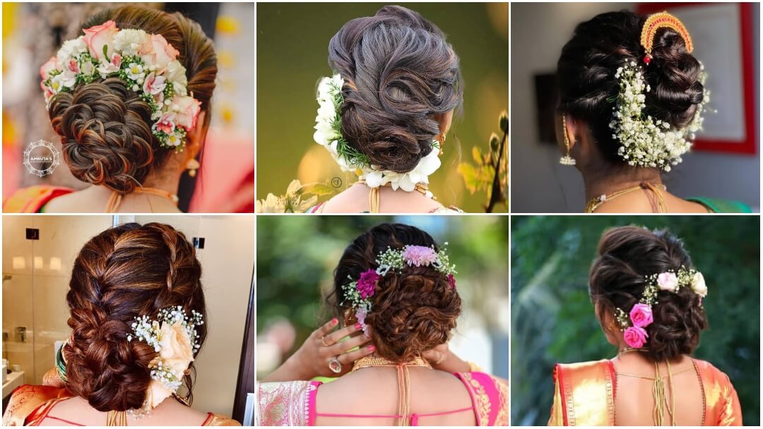 मरठ बरइडल हयर सटइल Marathi Bridal hairdo  YouTube