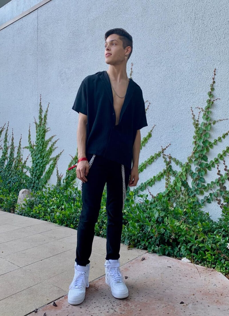Christopher Romero In Black Half Sleeves Shirt With Trousers