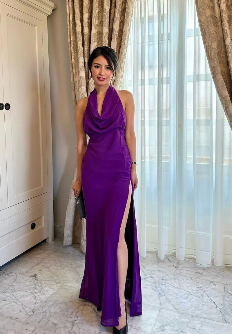 Gilisa Magar In Purple Long Dress
