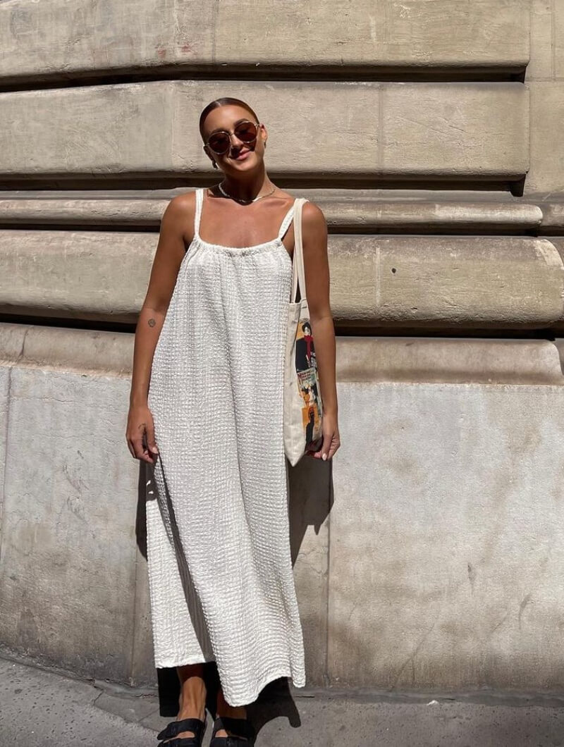 Lindsey Wedge Worth In White Long Maxi Dress