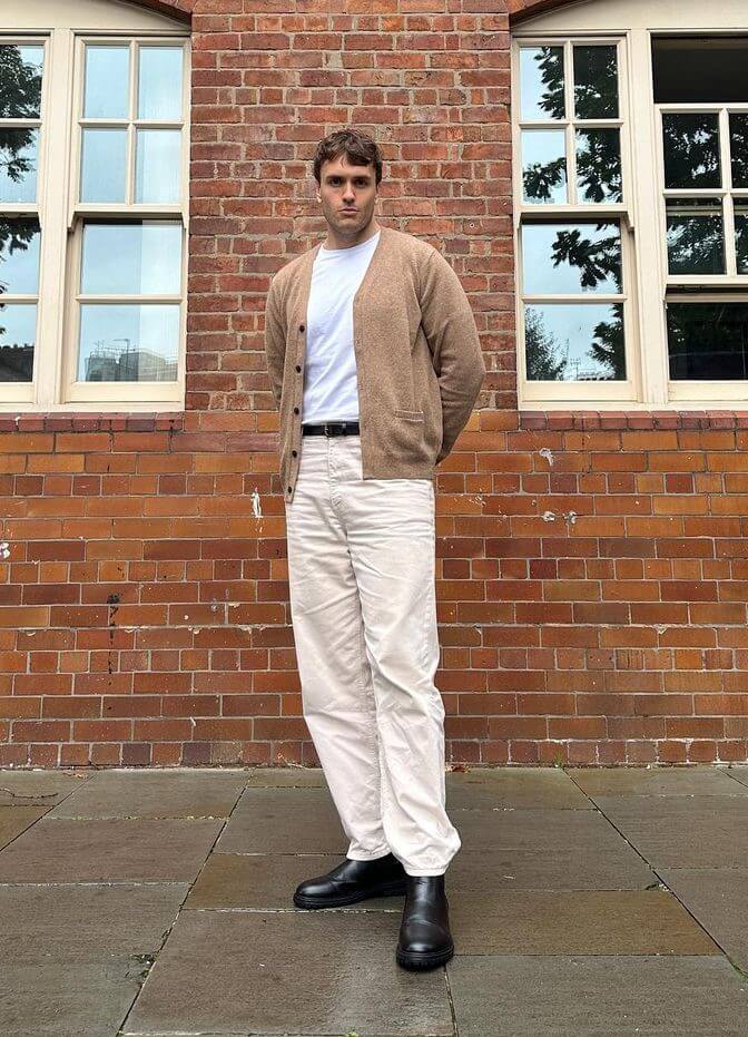 Ben James In Woven Cardigan With Pants