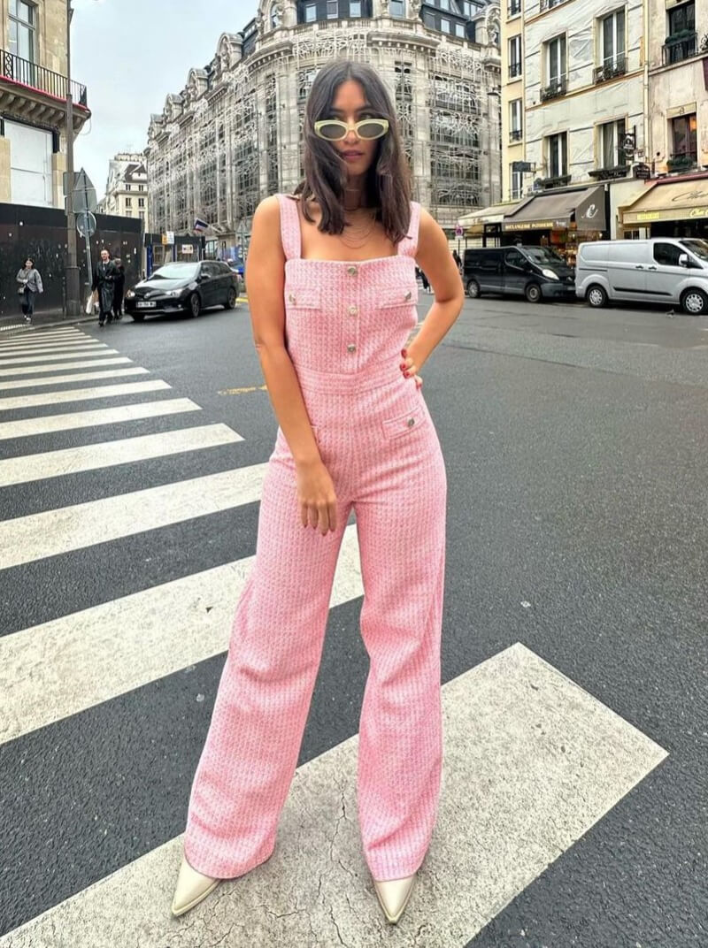 Ingy Elengbawy In Pink Woven Jumpsuit