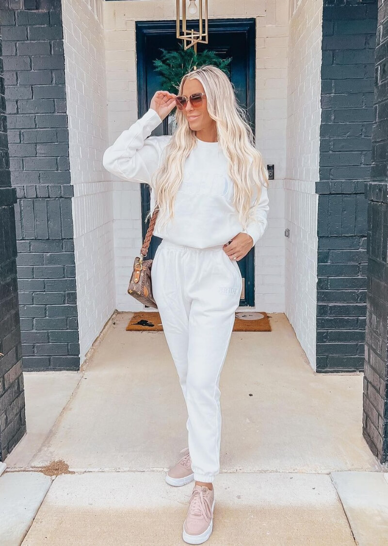 Lacey Shelby-Shaw In White Co-Ord Set