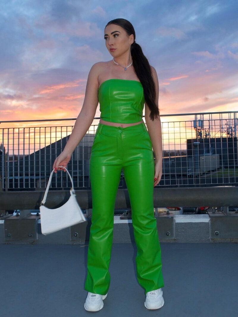 Sophie Baker In Green Leather Co-Ord Set